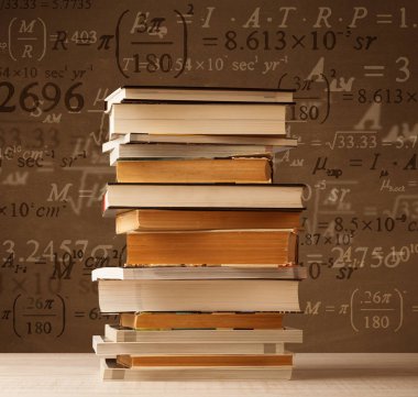 Matematik formüllü klasik arkaplan kitapları 