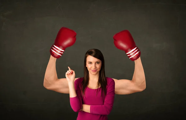 Strong and muscled boxer arms — Stock Photo, Image