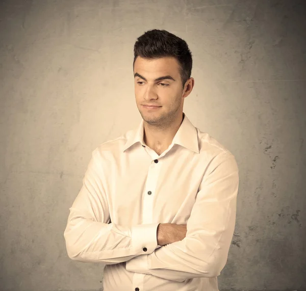 Sales worker making face expressions — Stock Photo, Image