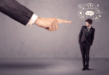 Patron el işaret çalışan karıştı