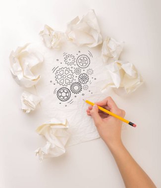 El buruşuk kağıt yazma