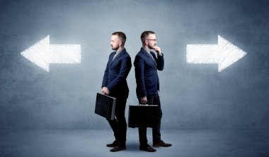 İki seçenek ile işadamı