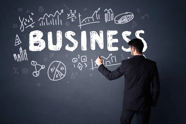 Uomo d'affari con Business plan — Foto Stock