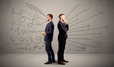 İki seçenek ile işadamı