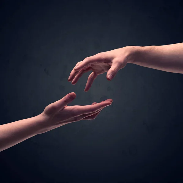 Hand about to touch another one — Stock Photo, Image