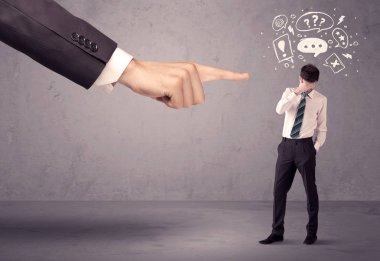 Patron el işaret çalışan karıştı