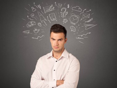 İşadamı ile sosyal simgeler