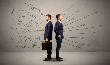 İki seçenek ile işadamı