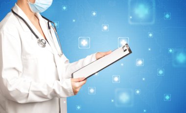 kadın doktor ile not etmek