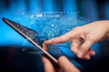 Tablet grafiklerle dokunmadan parmak