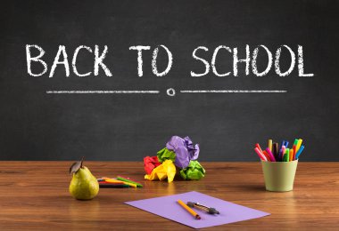 Okula dönüş konsepti.