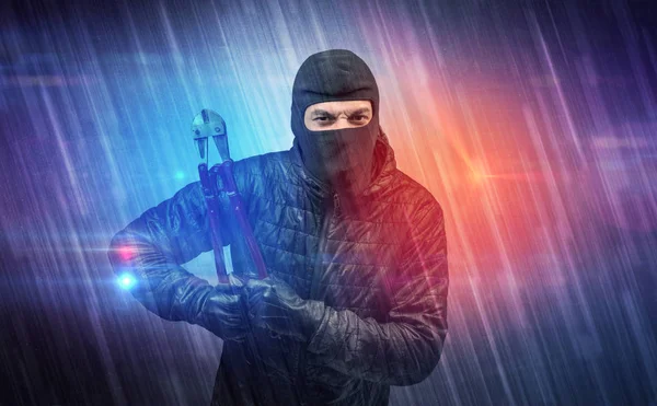 Burglar in action. — Stock Photo, Image