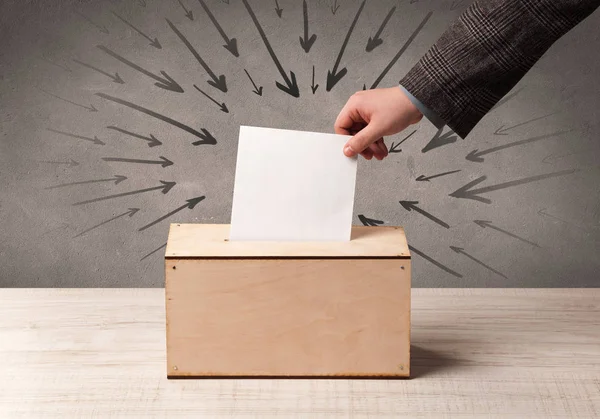 鋳造の投票の投票箱をクローズ アップ — ストック写真