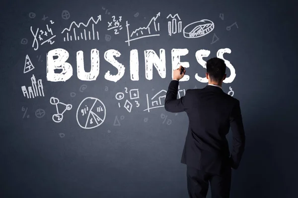 Uomo d'affari con Business plan — Foto Stock