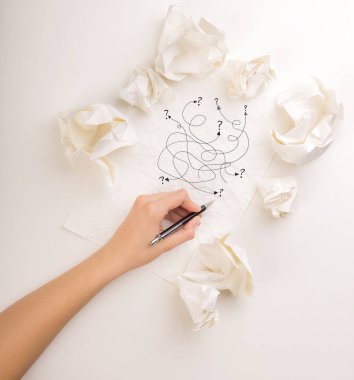 El buruşuk kağıt yazma