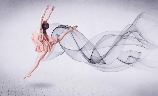 Moderne balletdanser met abstracte werveling — Stockfoto