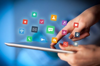 Tablet apps ile dokunmadan parmak