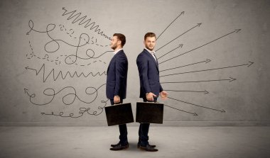 İki seçenek ile işadamı