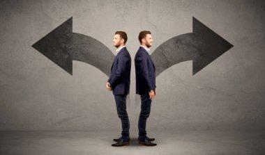 İki seçenek ile işadamı