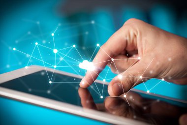 Tablet bulut kavramı ile dokunmadan parmak