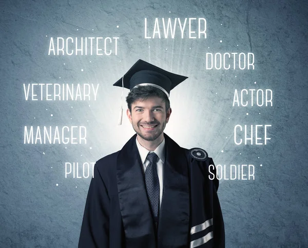 Graduado buscando profesiones — Foto de Stock