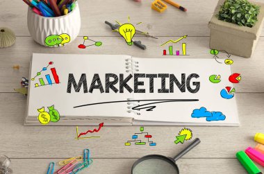 Defter ile office araçları katta