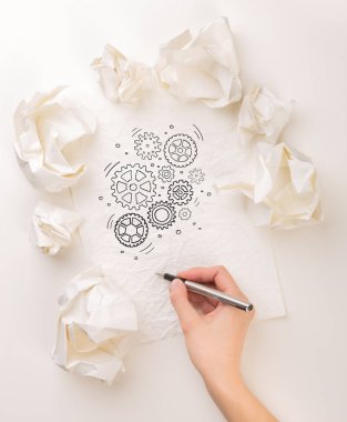 El buruşuk kağıt yazma