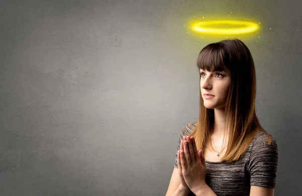 Praying girl concept — Stock Photo, Image