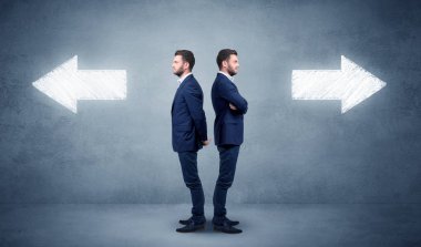 İki seçenek ile işadamı