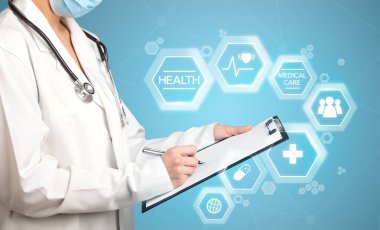 kadın doktor ile not etmek