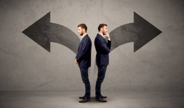 İki seçenek ile işadamı