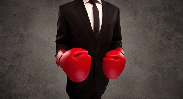 Boxing businessman concept — Stock Photo, Image