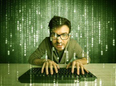 Çevrimiçi hackleme süreci konsepti