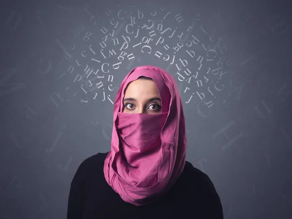 Muslim woman wearing niqab — Stock Photo, Image