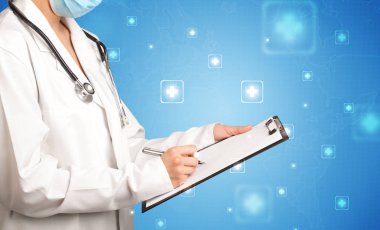 kadın doktor ile not etmek