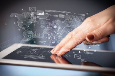 Tablet grafiklerle dokunmadan parmak