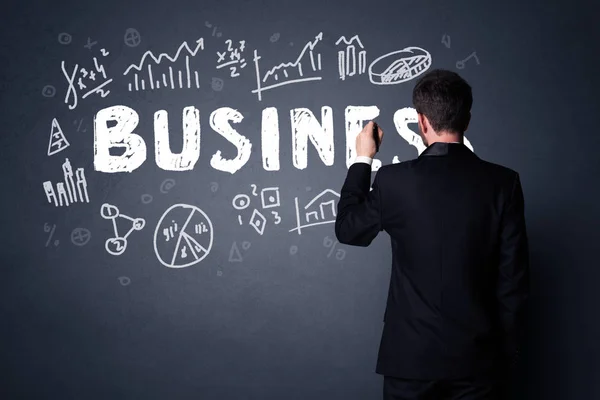 Uomo d'affari con Business plan — Foto Stock