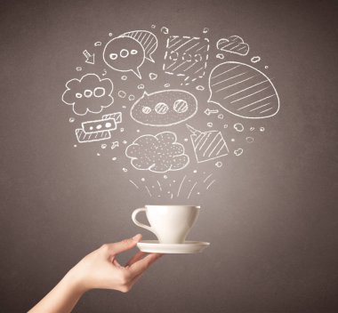 El tutma kahve Kupası