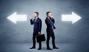 İki seçenek ile işadamı