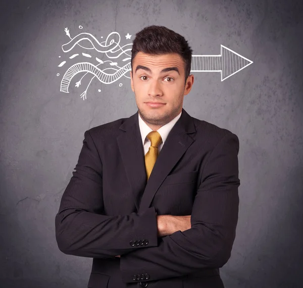 Confident sales person solves problem — Stock Photo, Image