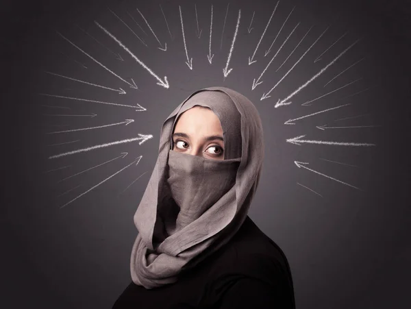 Muslimische Frau trägt Niqab — Stockfoto