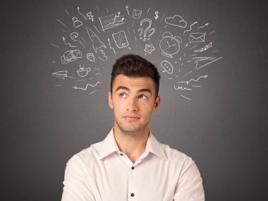 İşadamı ile sosyal simgeler