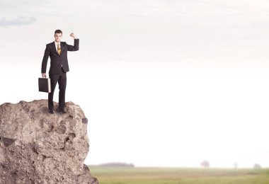Cliff ülkenin üzerinde mutlu satıcı
