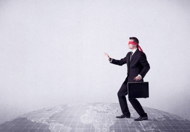 Blindfolded işadamı kavramı