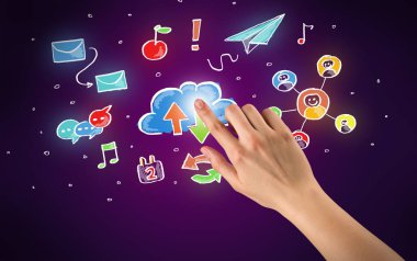 Simgeler dokunmadan el