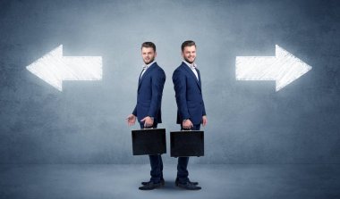 İki seçenek ile işadamı