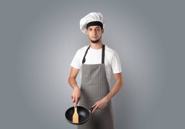 Cook mutfak aletleri ve boş duvar kağıdı