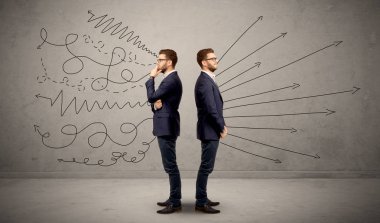 İki seçenek ile işadamı