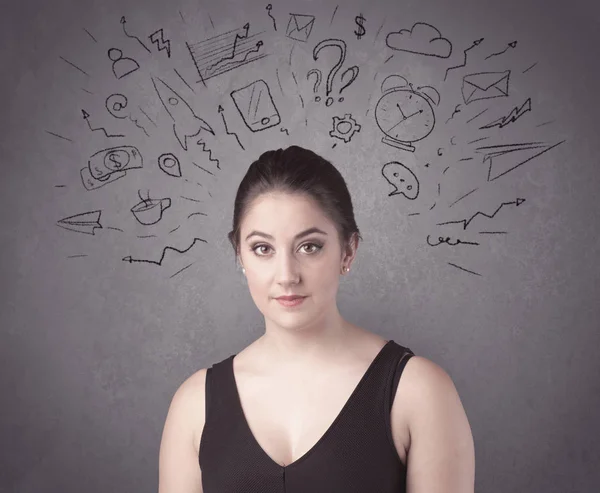 Mädchen mit lustigem Gesichtsausdruck — Stockfoto