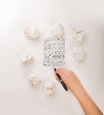 El buruşuk kağıt yazma